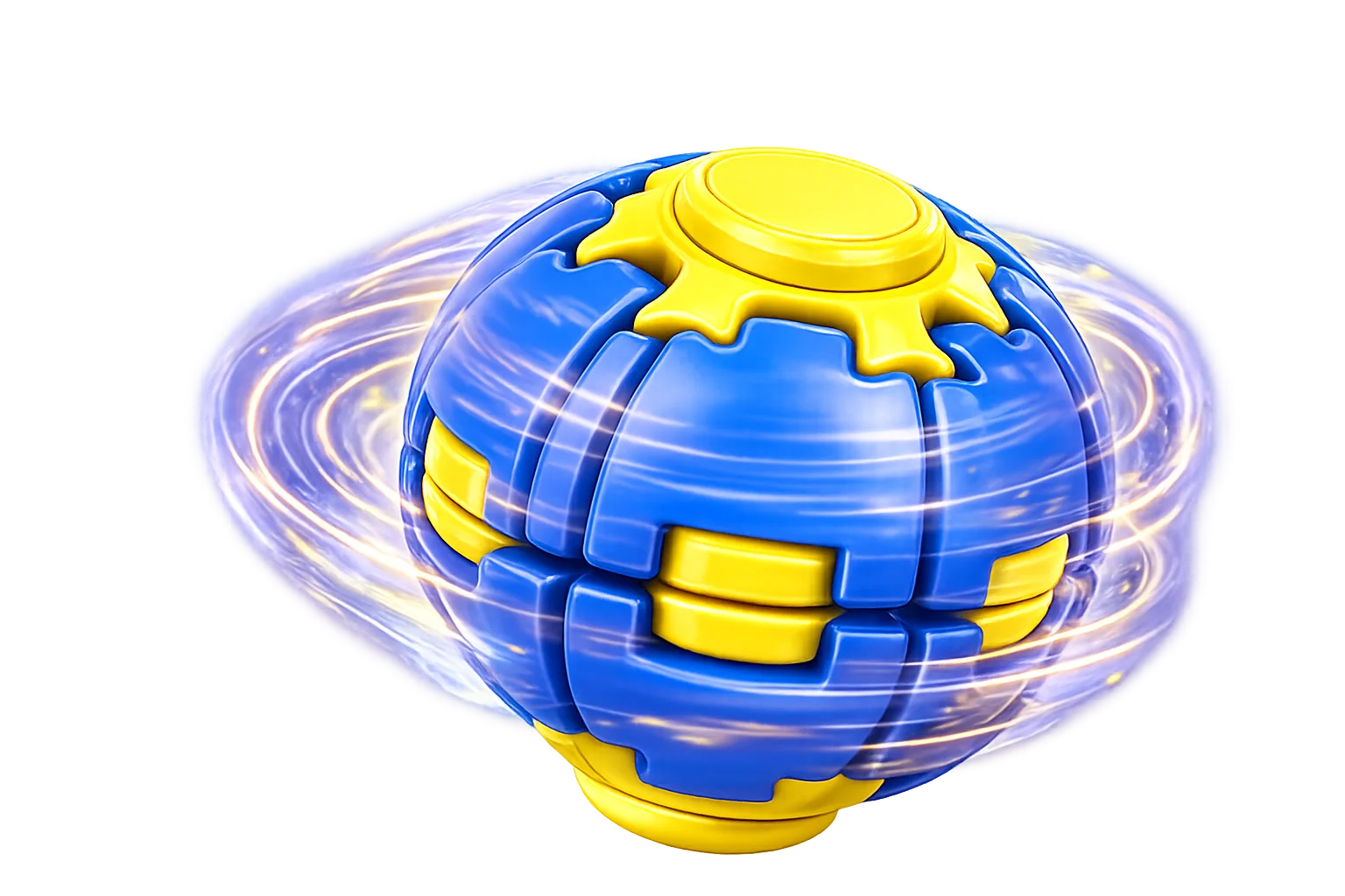 Blue yellow Spinova spinning
